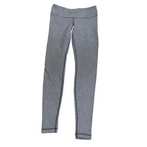 EUC Lululemon gray heathered warm leggings yoga activewear